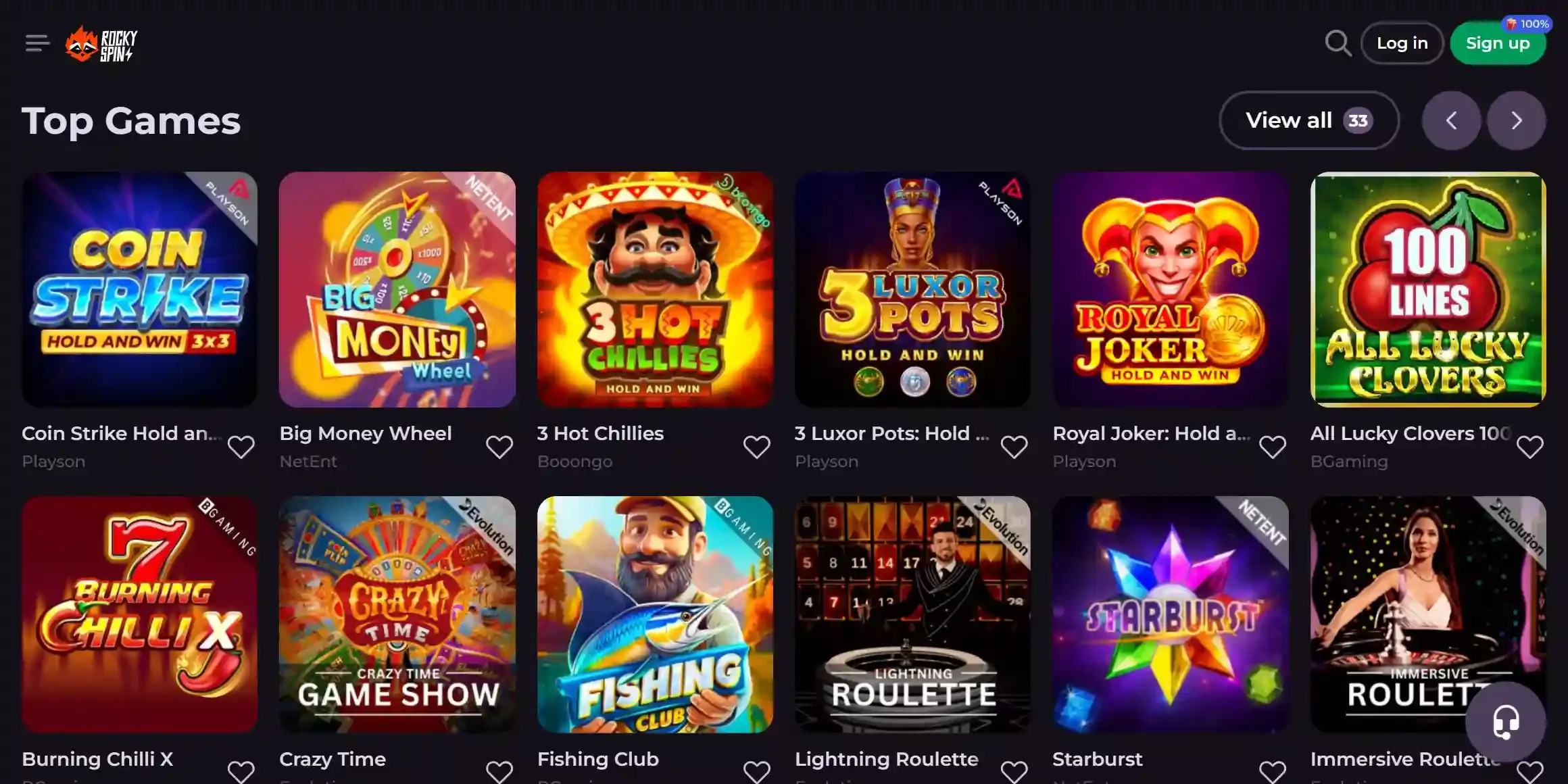 oficiální web RockySpin